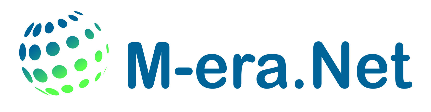 Logo der Partnerschaft: eine blau/grüne Kugel mit dem Schriftzug "M-era.net"