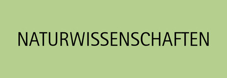 Grüne Kachel mit der Aufschrift " Naturwissenschaften"