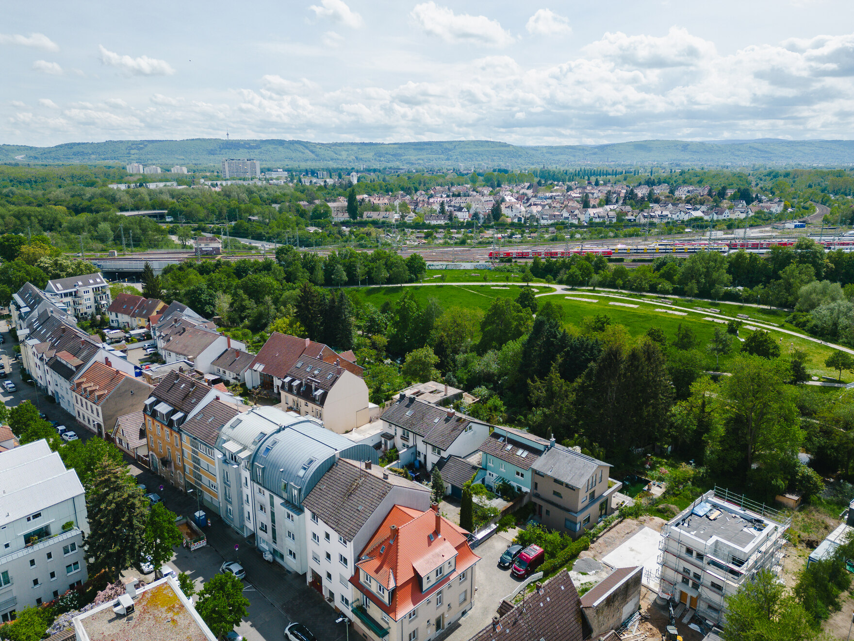 Bild einer Stadt aus der Vogelperspektive